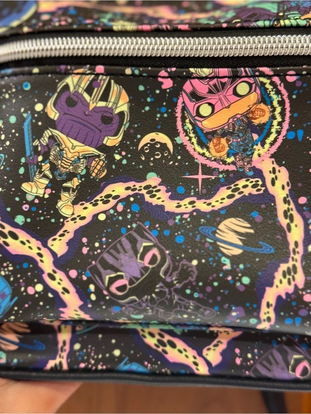 Funko Mini Backpack infinity saga in Black with Neon Pink Green Orange Purse